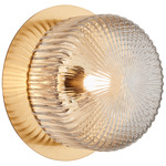 Knobbel Wall Sconce - Aged Gold Brass / Clear