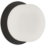 Knobbel Wall Sconce - Matte Black / Opal