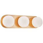 Knobbel Bathroom Vanity Light - Aged Gold Brass / Opal