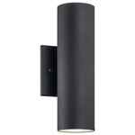 Tubular Dual Outdoor Wall Sconce - Matte Black