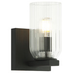 Westlock Wall Sconce - Matte Black / Clear