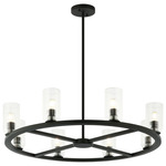 Westlock Chandelier - Matte Black / Clear