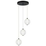 Belange Color Select Multi Light Pendant - Matte Black / Clear / White