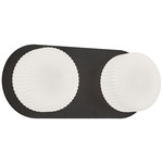 Knobbel Bathroom Vanity Light - Matte Black / Opal