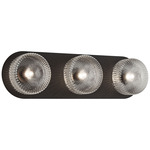 Knobbel Bathroom Vanity Light - Matte Black / Clear