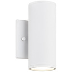 Tubular Dual Outdoor Wall Sconce - Matte White