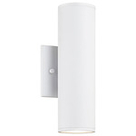 Tubular Dual Outdoor Wall Sconce - Matte White