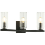Westlock Bathroom Vanity Light - Matte Black / Clear