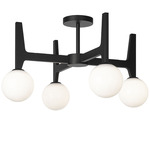Scriben Ceiling Light - Matte Black / Opal
