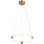 Inkara Color Select Chandelier - Aged Gold Brass / Silver / Clear