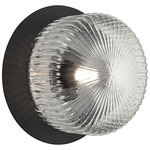 Knobbel Wall Sconce - Matte Black / Clear