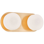 Knobbel Bathroom Vanity Light - Aged Gold Brass / Opal