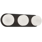 Knobbel Bathroom Vanity Light - Matte Black / Opal