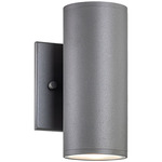 Tubular Dual Outdoor Wall Sconce - Grey