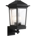 Ardenno Outdoor Wall Sconce - Matte Black / Clear