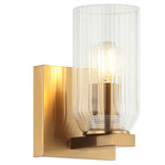 Westlock Wall Sconce - Aged Gold Brass / Clear