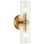 Westlock Wall Sconce - Aged Gold Brass / Clear