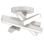 Chaos Ceiling Light - Brushed Aluminum / White