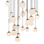 Pisces Color Select Square Multi Light Pendant - Black / Alabaster