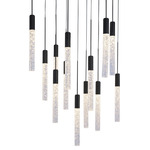 Magic Square Multi Light Pendant - Black / Clear