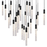 Magic Square Multi Light Pendant - Black / Clear
