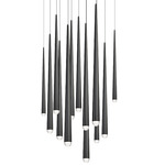 Cascade Square Multi Light Pendant - Black / Clear