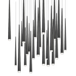 Cascade Square Multi Light Pendant - Black / Clear