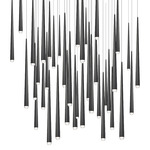 Cascade Square Multi Light Pendant - Black / Clear
