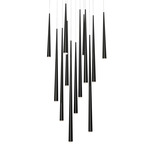 Cascade Square Multi Light Pendant - Black / Frosted