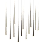 Cascade Linear Multi Light Pendant - Polished Nickel / Frosted
