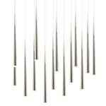 Cascade Linear Multi Light Pendant - Polished Nickel / Frosted