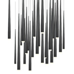 Cascade Square Multi Light Pendant - Black / Frosted