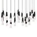 Kilt Color Select Linear Multi Light Pendant - Black / Hazy