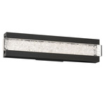 Posh Bathroom Vanity Light - Black / Crystal