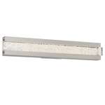 Posh Bathroom Vanity Light - Brushed Nickel / Crystal
