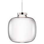 Brava Pendant - Polished Nickel / Clear