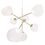 Melt Large Chandelier - Gold / Opal / Gold