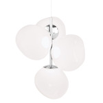 Melt Chandelier - Silver / Opal / Silver
