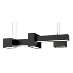 Metro 24526 Linear Pendant - Black / Opal