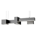 Metro 24526 Linear Pendant - Dark Iron / Opal