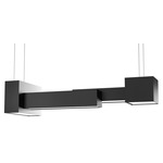 Metro 24528 Linear Pendant - Black / Opal