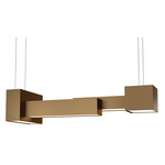 Metro 24528 Linear Pendant - Cast Bronze / Opal