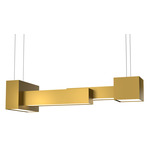Metro 24528 Linear Pendant - New Brass / Opal