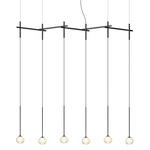Algorithm Single Linear Pendant with Recessed Canopy - Graphite / Clear