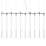 Algorithm Single Linear Pendant with Recessed Canopy - Graphite / Clear