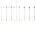 Algorithm Single Linear Pendant with Recessed Canopy - Graphite / Clear