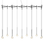 Algorithm Double Linear Pendant with Recessed Canopy - Graphite / Clear