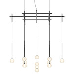 Algorithm Diamond Pendant with Recessed Canopy - Graphite / Clear