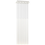 Slim Rectangular Multi Light Pendant - White