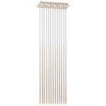 Slim Rectangular Multi Light Pendant - Beige